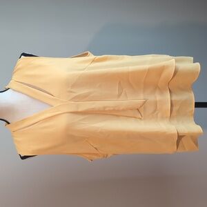 White House Black Market Light Yellow Blouse